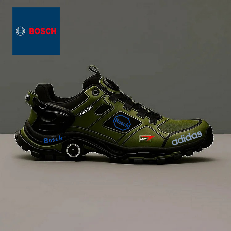 @bosh i adidas współpracują przy tworzeniu wodoodpornych i antypoślizgowych butów trekkingowych dla mężczyzn.