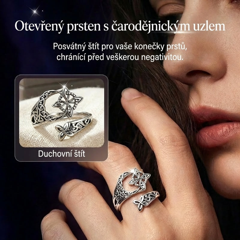 S925 strieborný prsteň s keltským uzlom