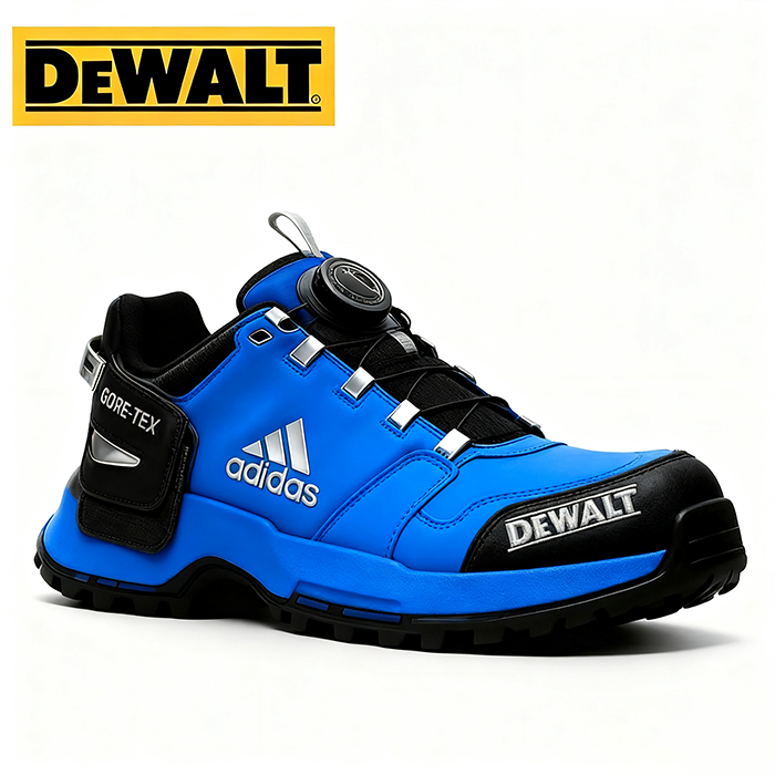 Vodoodporna obutev Adidas® in DEWALT je odlična izbira za delo in naravo.