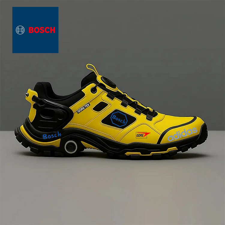 @bosh i adidas współpracują przy tworzeniu wodoodpornych i antypoślizgowych butów trekkingowych dla mężczyzn.