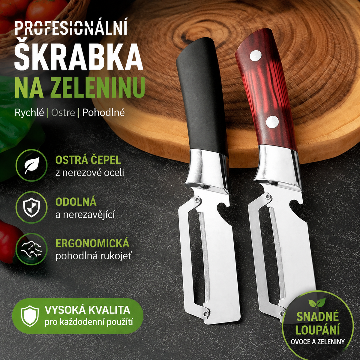 🔥1+1 ZADARMO🥕 Nerezová Škrabka – Protišmyková Rukoväť | Na sklade 🔪⚡