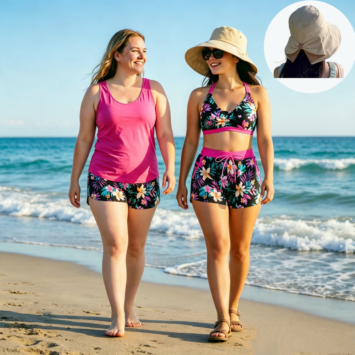 🔥✨ PRODANIH V NAD 50.000 IZVODIH! 🎁Ženski tridelni komplet kopalk tankini s kratkimi hlačami