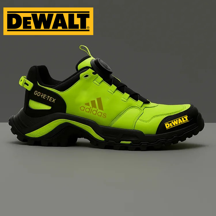 Vodoodporna obutev Adidas® in DEWALT je odlična izbira za delo in naravo.