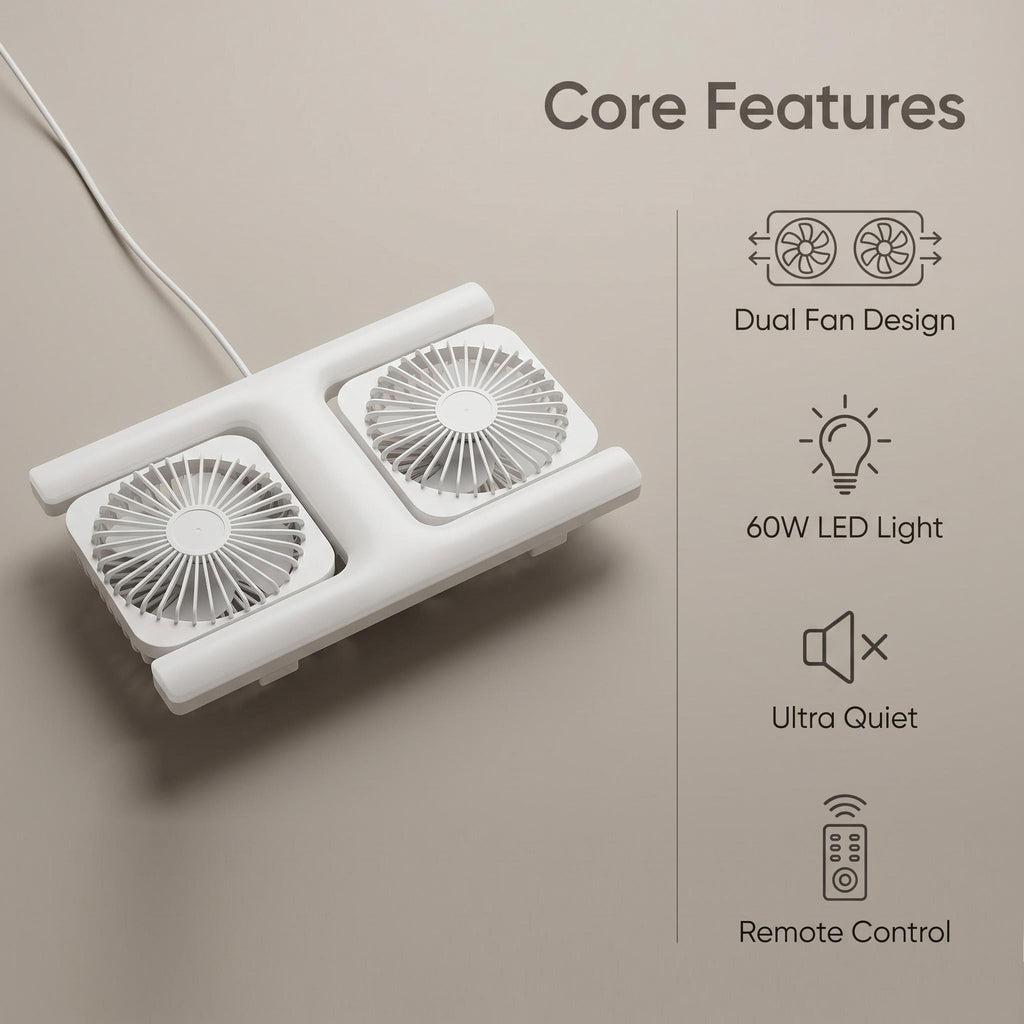 Sodoben LED-stropni ventilator z lučjo 2 v 1 – z daljinskim upravljalnikom ❄️💡🌀🏠