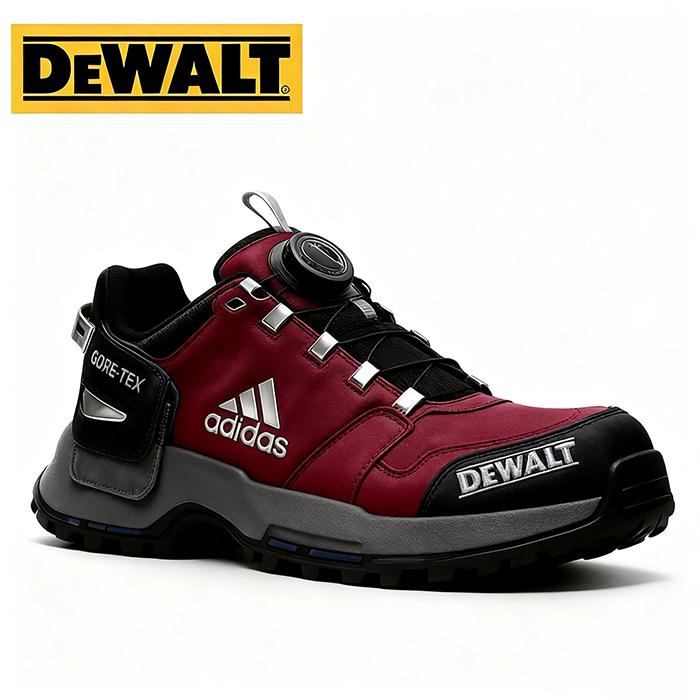 Vodoodporna obutev Adidas® in DEWALT je odlična izbira za delo in naravo.