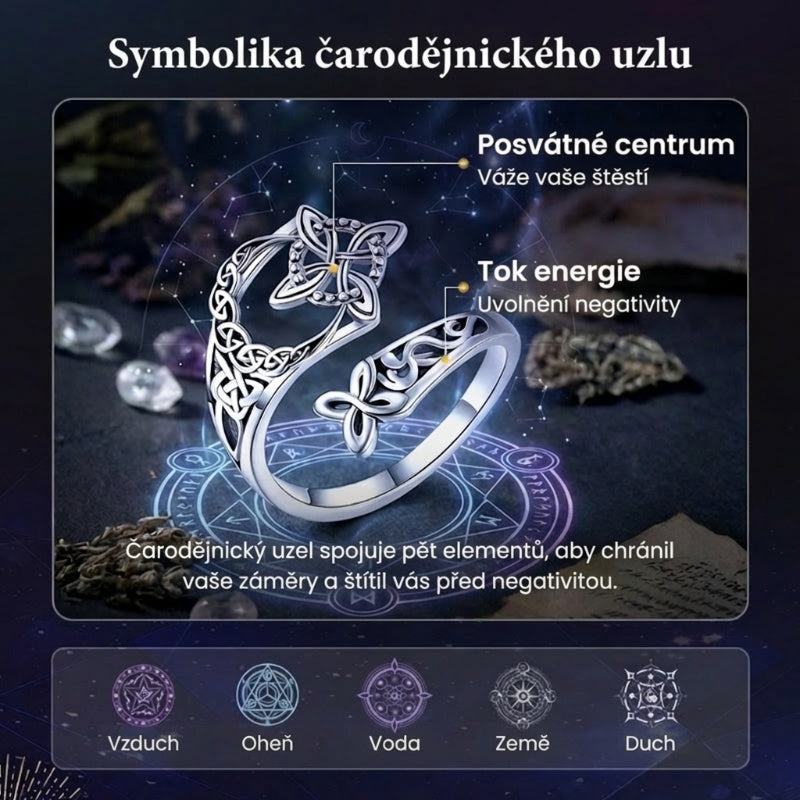 S925 strieborný prsteň s keltským uzlom
