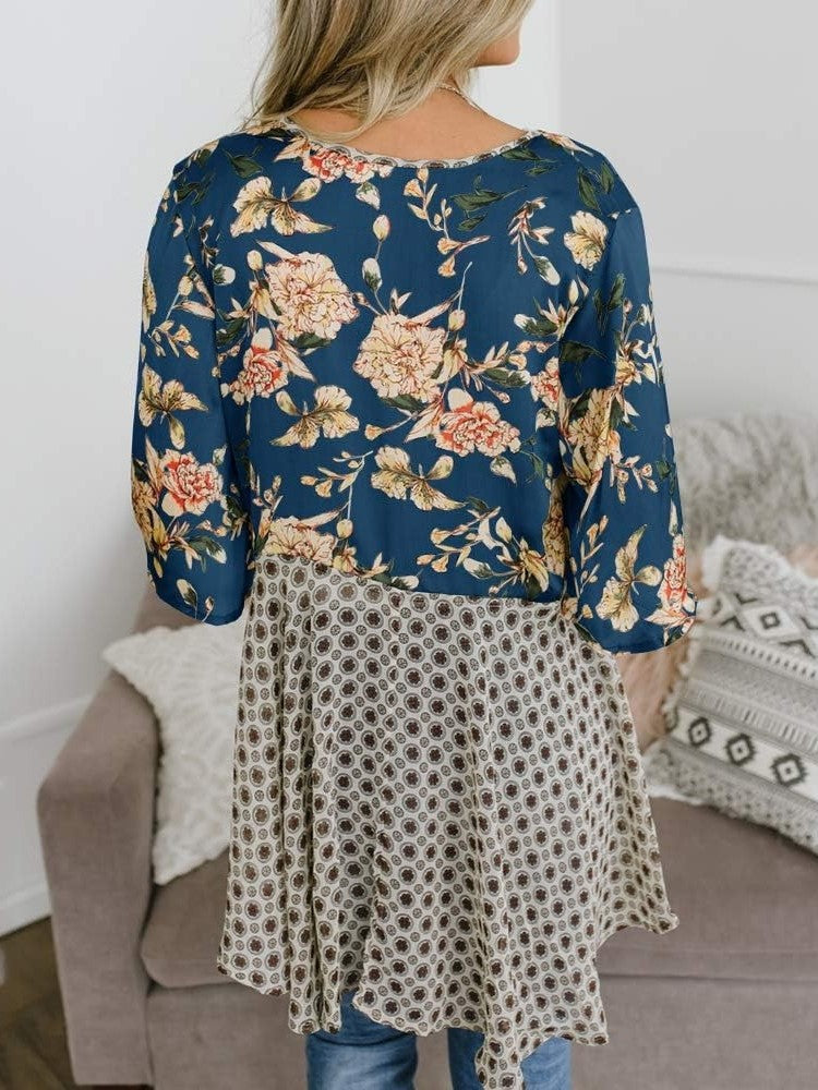 🌸Dámske kvetinové kimono s volánkovými rukávmi a viazaním – vzdušné voľné prikrývky v štýle boho