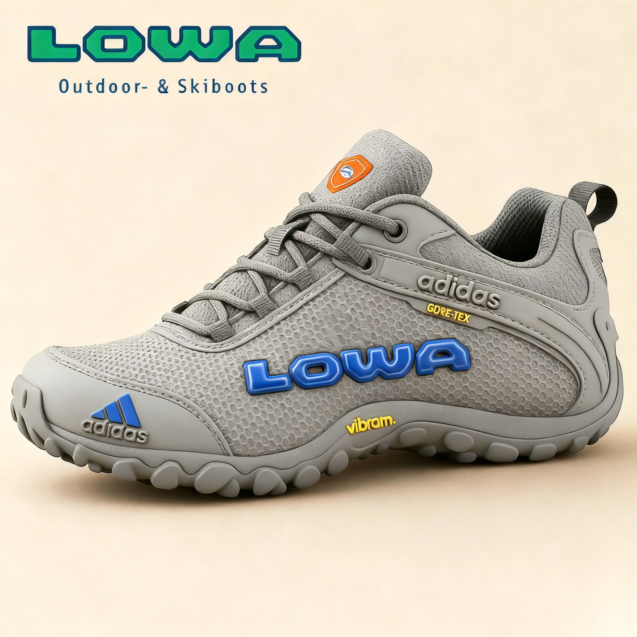 Wytrzymałe męskie buty robocze i trekkingowe marki adidas® i Lowa