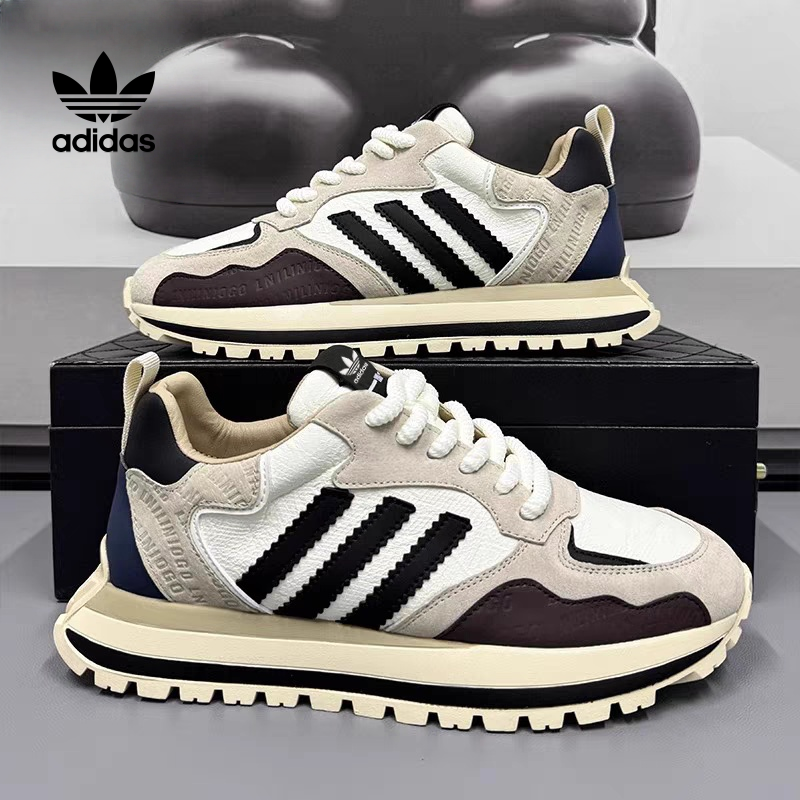 Adidas buty retro i sportowe ze skóry naturalnej