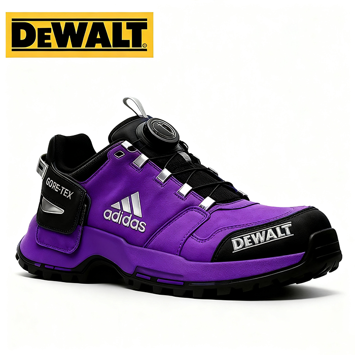 Vodoodporna obutev Adidas® in DEWALT je odlična izbira za delo in naravo.