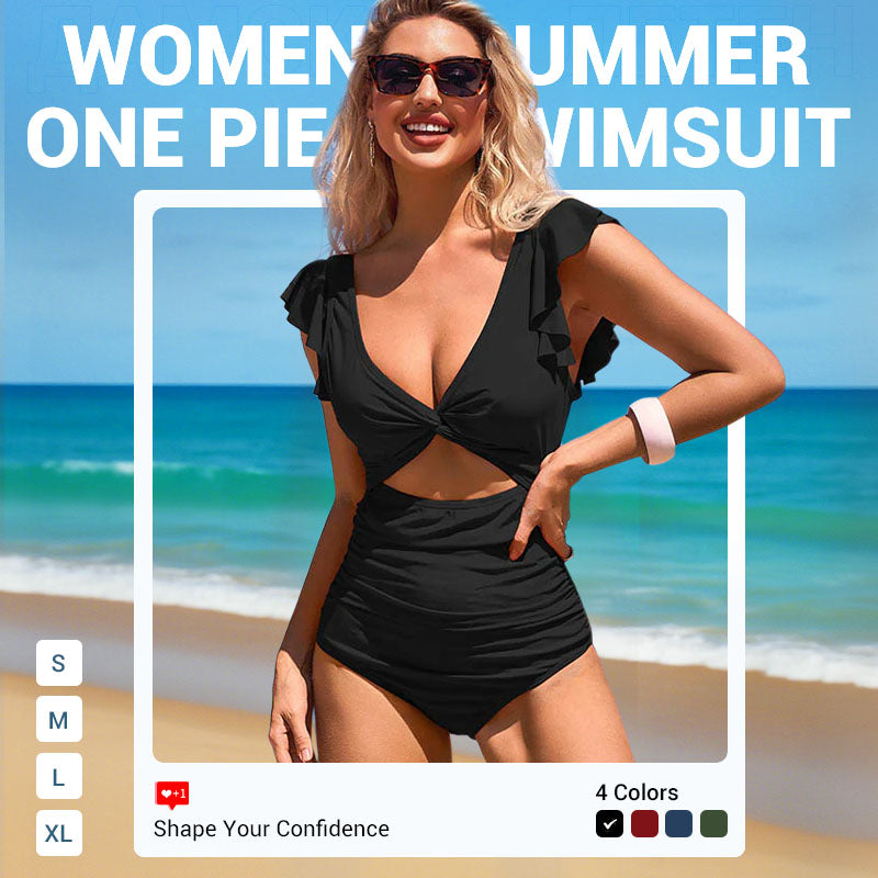 🎁 Plavky, ktoré musíte mať👗 Sexy volánovej jednodielne plavky
