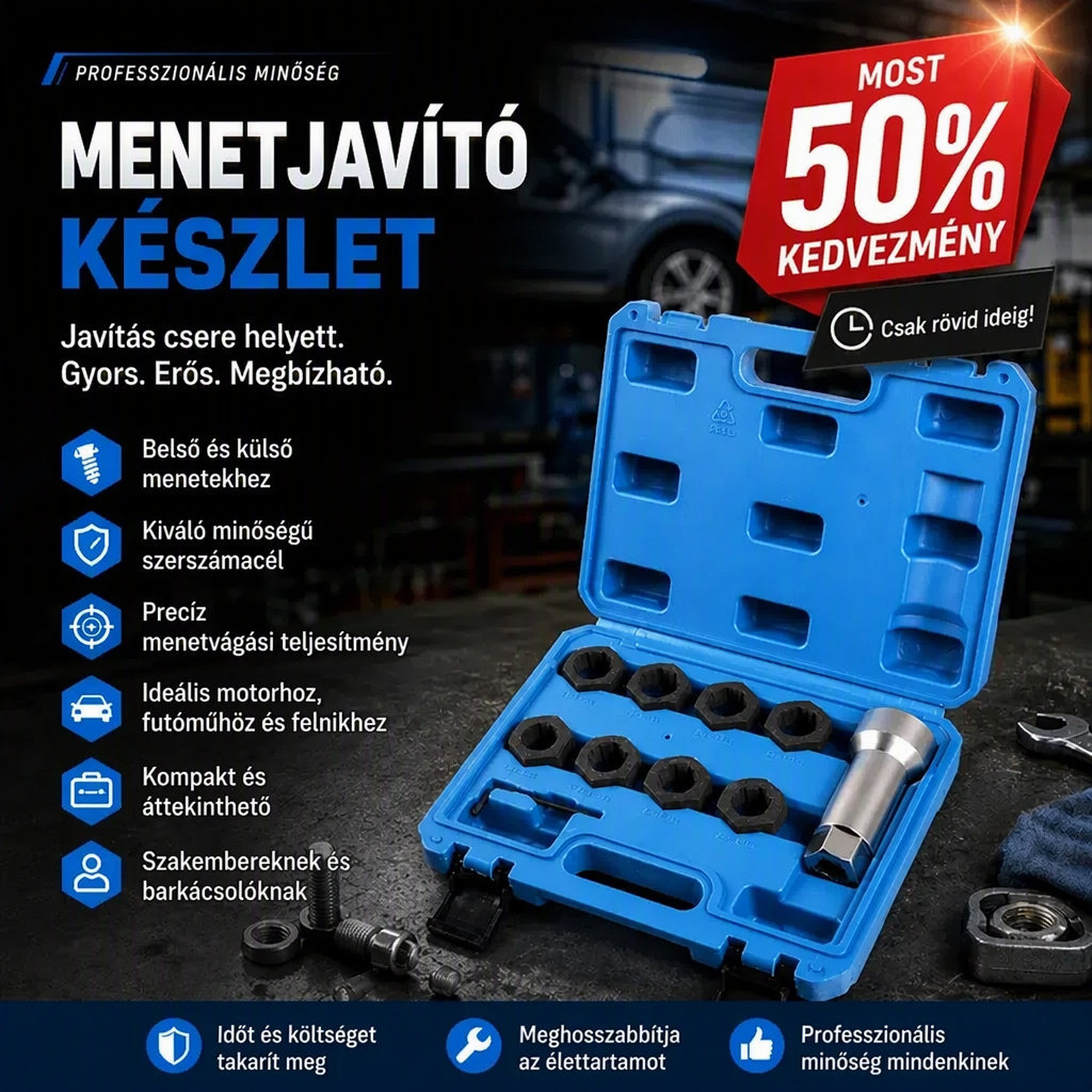 Obnovte poškodené závity na hriadeľoch bez nutnosti výmeny celých dielov – sada nástrojov na opravu závitov hriadeľov. Na dobierku! 🔩