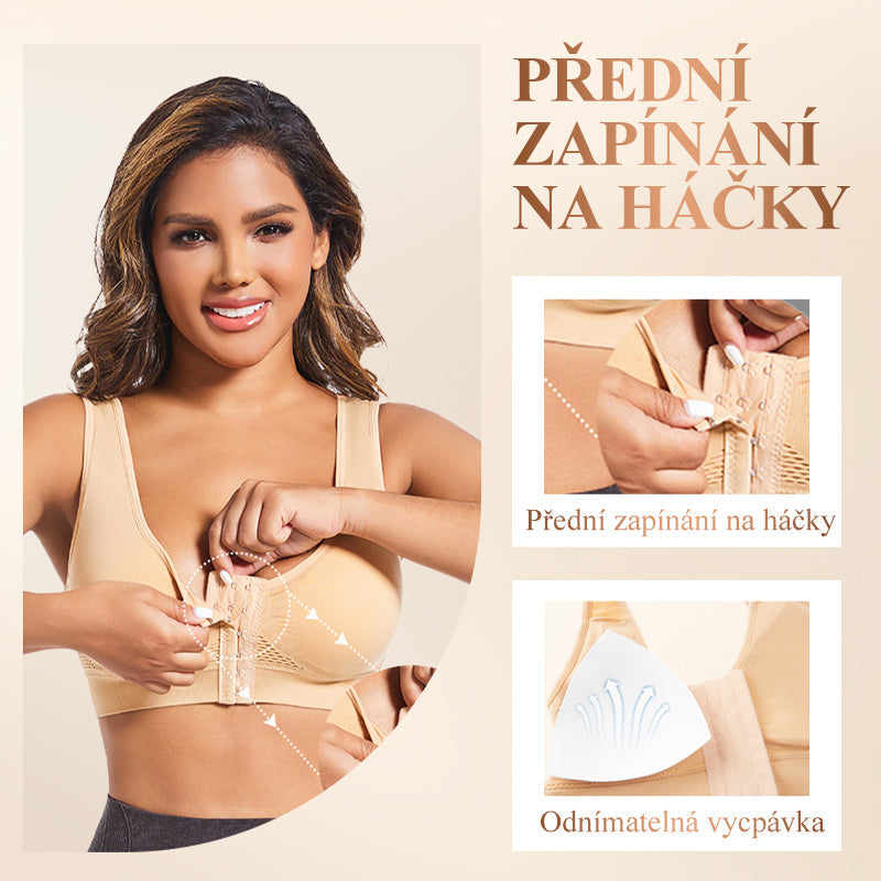 【1+1 zadarmo】Dámska podprsenka bez kostíc s predným zapínaním