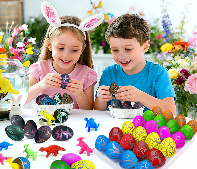 【🎁📿Náhrdelník s ružou zdarma🎁】✨ Vyliahnuté a rastúce dinosaurie vajcia – kúzelná veľkonočná zábava pre deti 🐣🦖💫