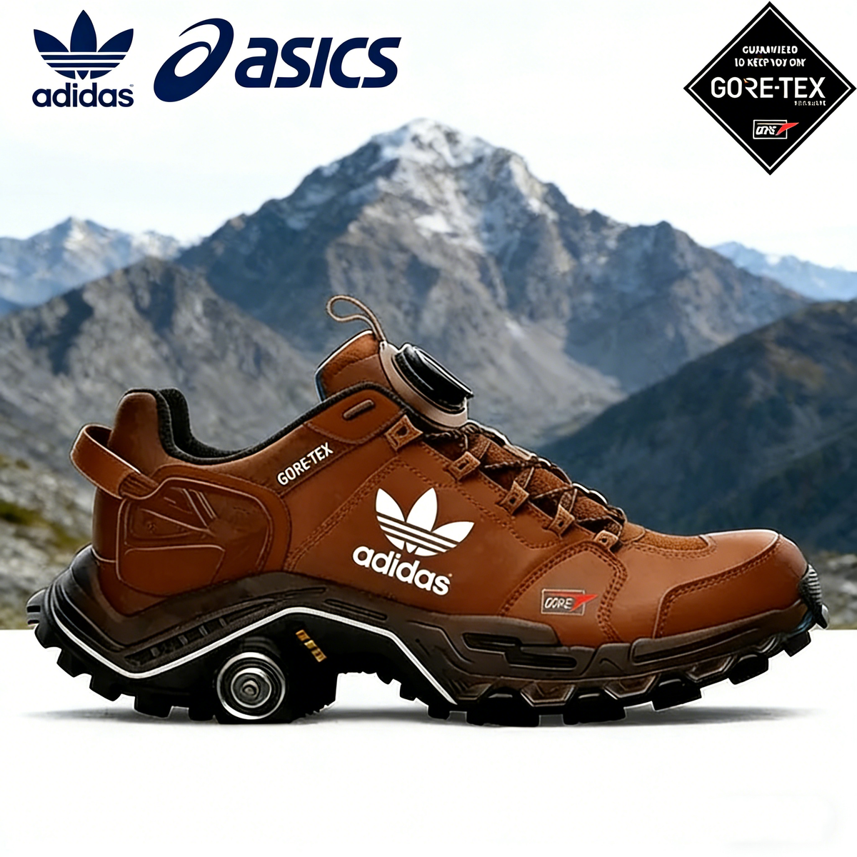 Turistické topánky adidas × asics GORE-TEX – rýchle uvoľňovanie a protišmyková podrážka
