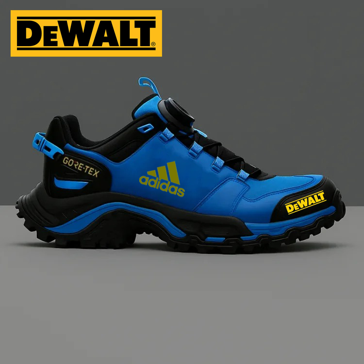 Vodoodporna obutev Adidas® in DEWALT je odlična izbira za delo in naravo.