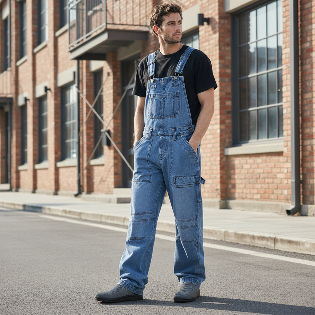 🔥Klasszikus szabású férfi farmer overall