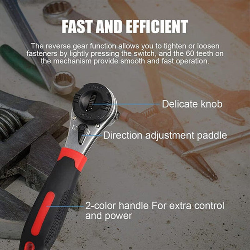🔧Sada nastaviteľných kľúčov s račňovým mechanizmom pre skrutky s priemerom 6–22 mm