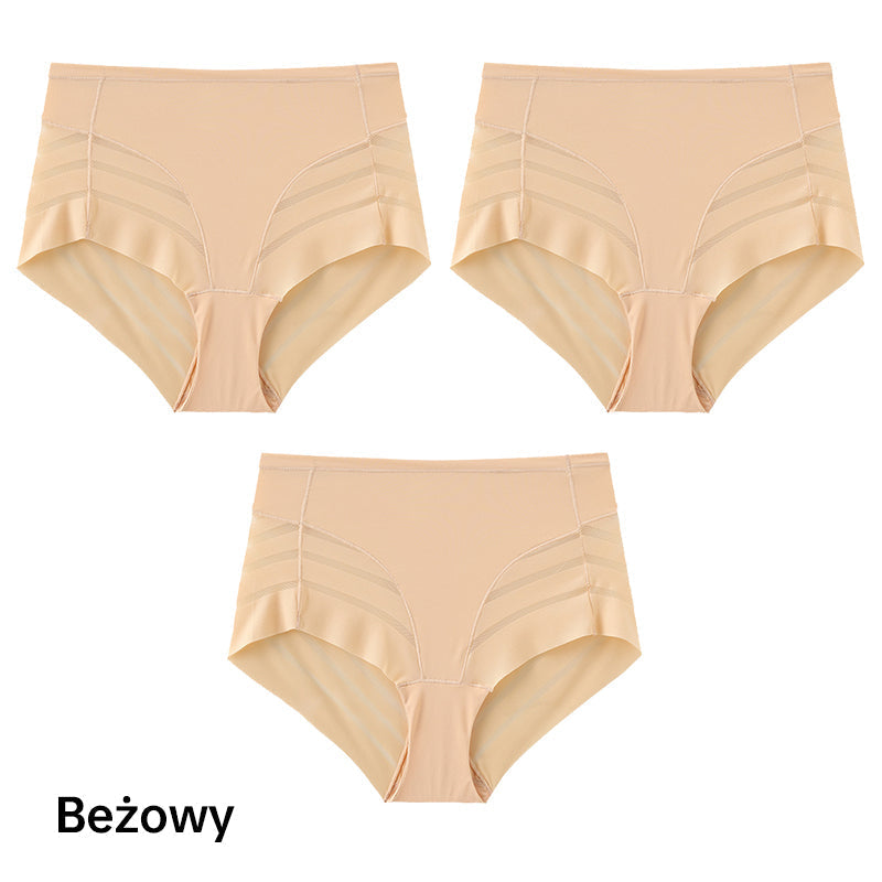 Priedušné bezšvíkové pruhované nohavičky pre ženy