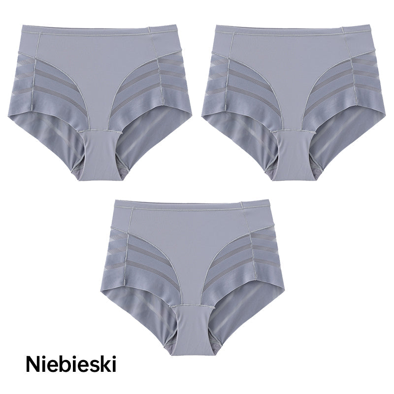 Priedušné bezšvíkové pruhované nohavičky pre ženy