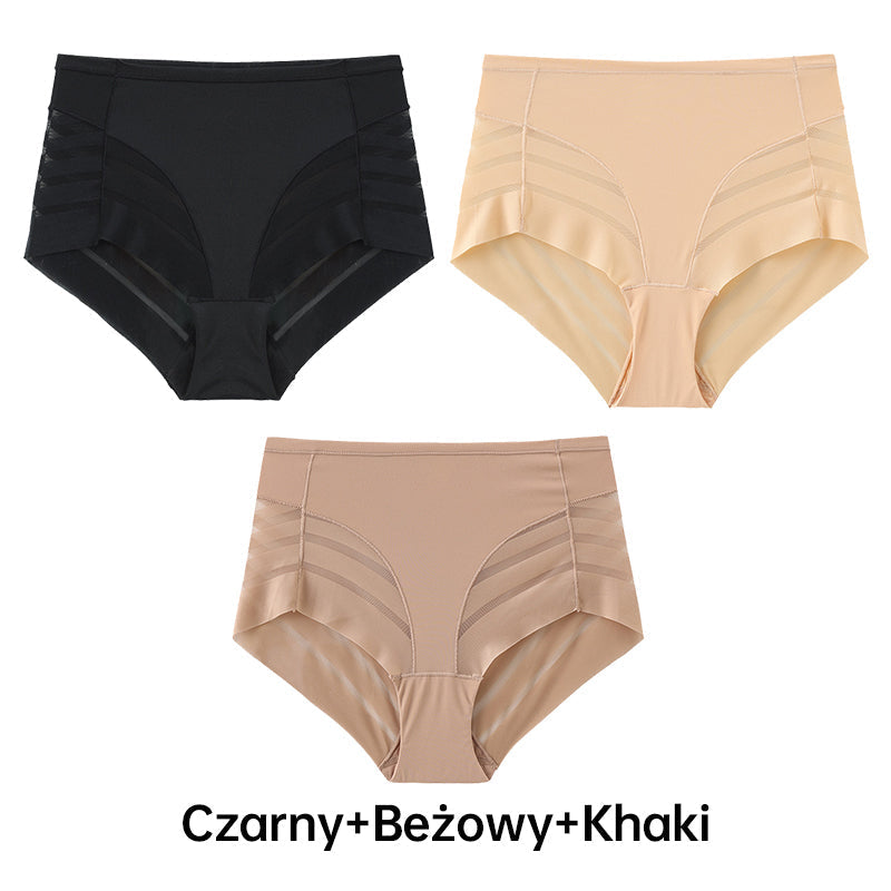 Priedušné bezšvíkové pruhované nohavičky pre ženy