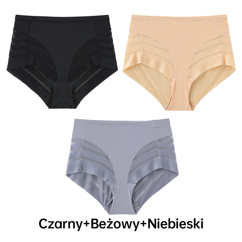 Priedušné bezšvíkové pruhované nohavičky pre ženy