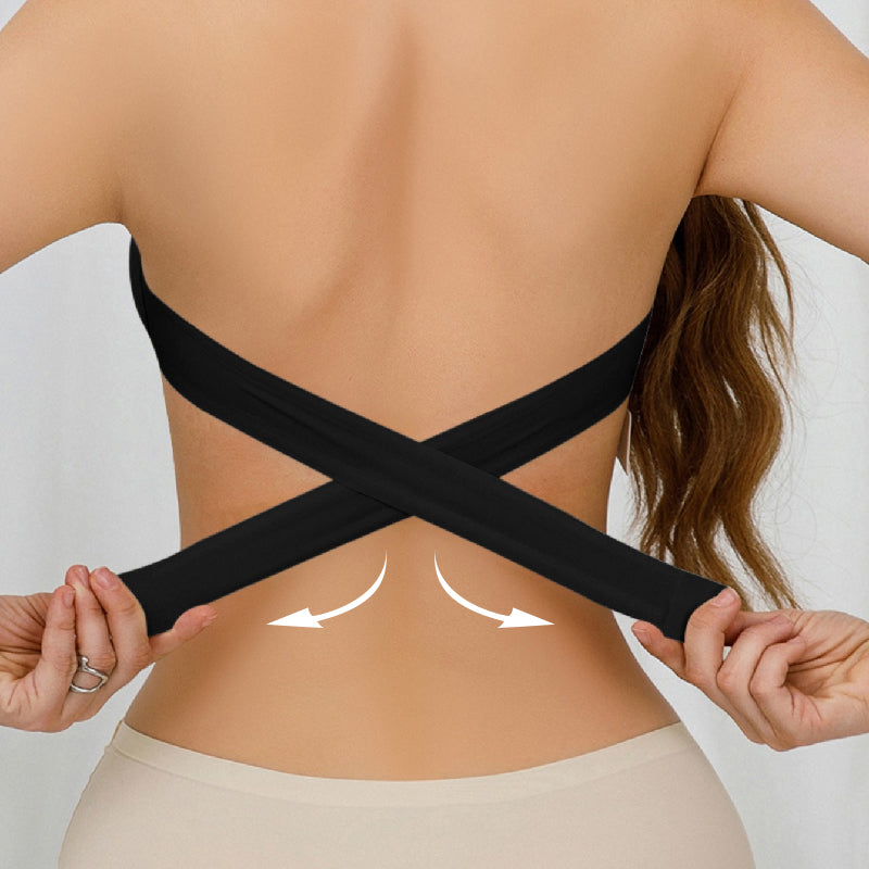 👙Triumph👙Ženski modrček brez naramnic z nedrsečim križnim zapiranjem