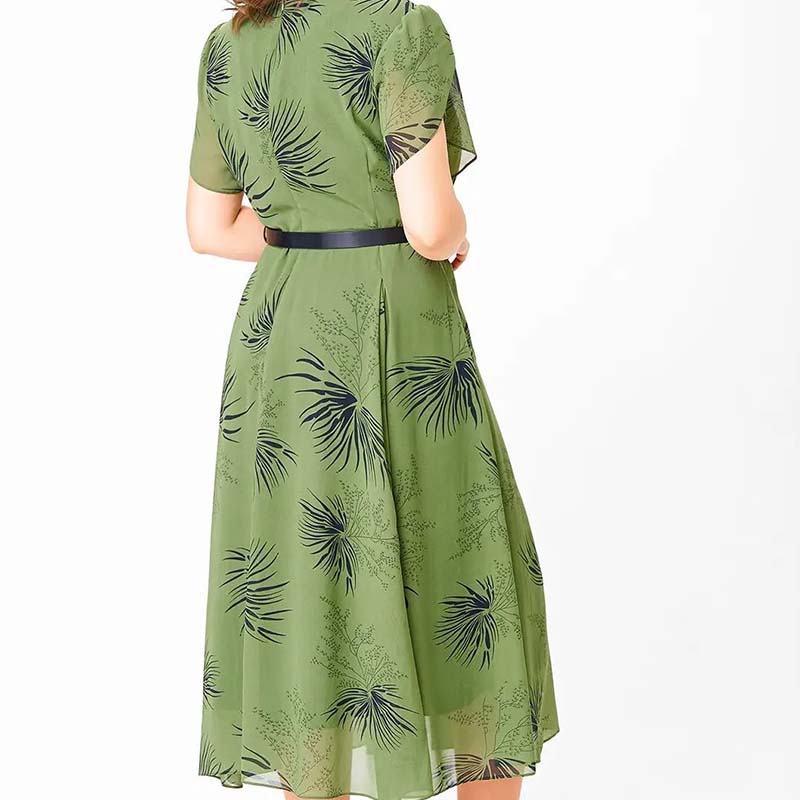 🌸Dámske midi šaty do A s opaskom