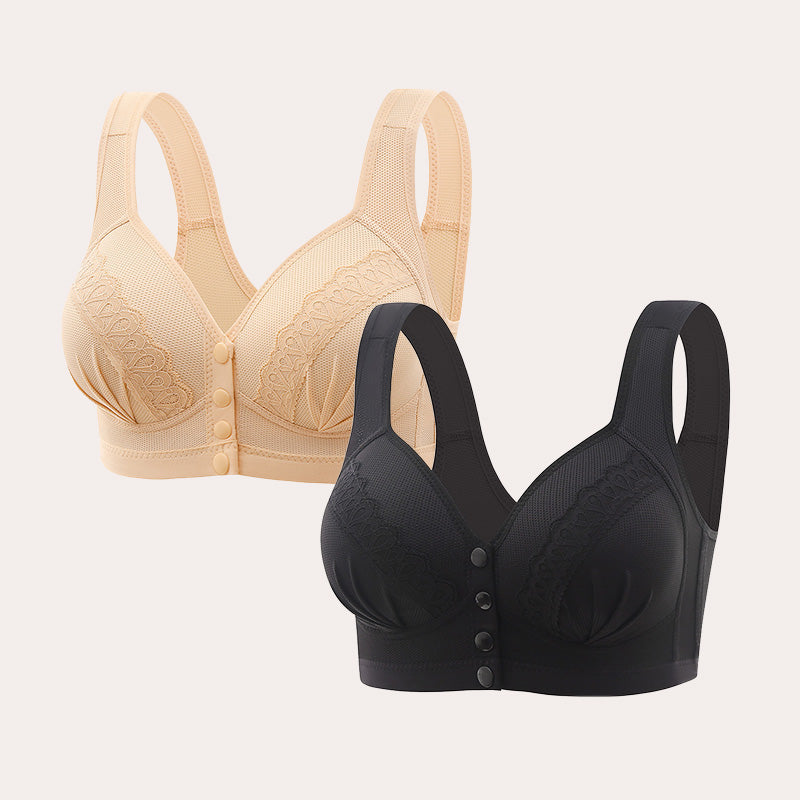 👙Triumph🔥Kupite 2, dobite 2 gratis🔥Zračen bombažni modrček z zapenjanjem na gumbe spredaj