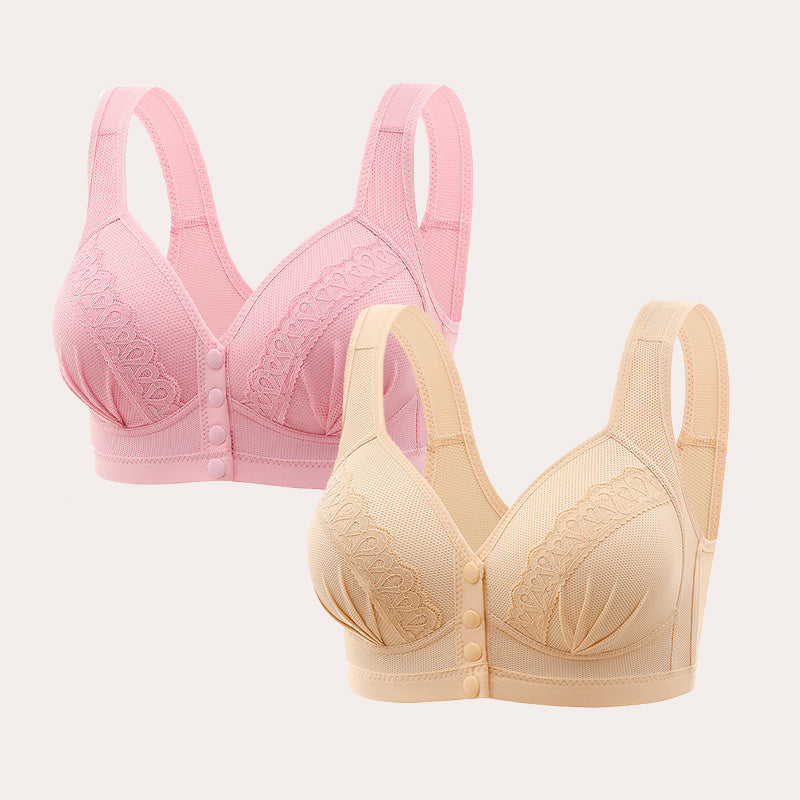 👙Triumph🔥Kupite 2, dobite 2 gratis🔥Zračen bombažni modrček z zapenjanjem na gumbe spredaj