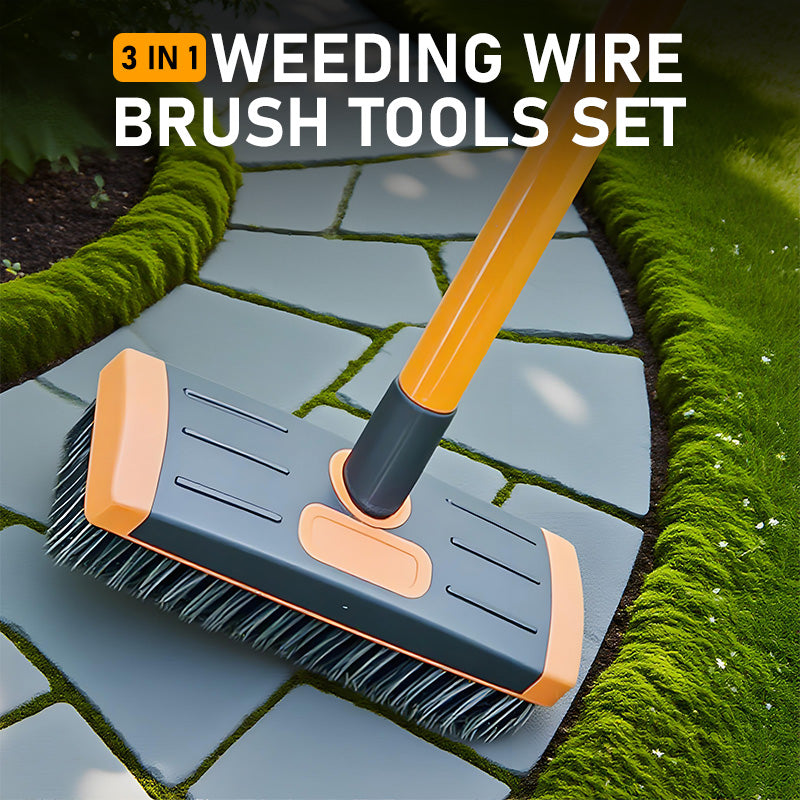 🌿🧹 Sada 3 v 1 drátěných kartáčů na odstraňování plevele – Skladem & platba na dobírku 🔧✨