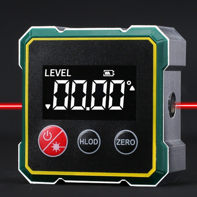 📐4 stranný magnetický digitálny uhlomer s laserom
