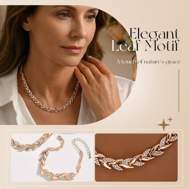 【🎁📿Ružový náhrdelník zadarmo🎁】💝Double Shine | Náhrdelník a náramok s listovými článkami