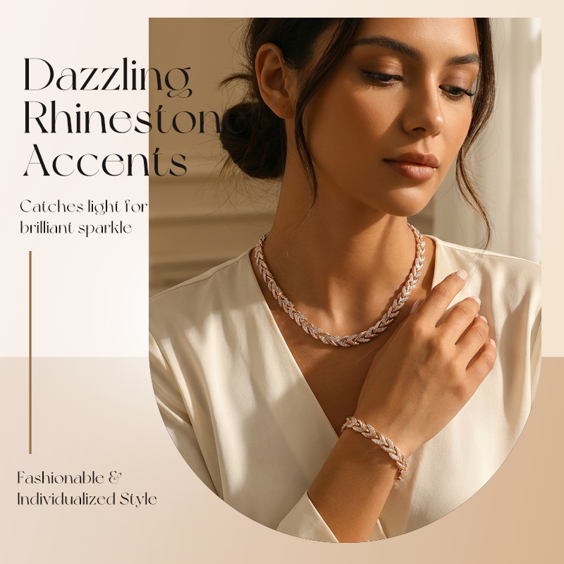 【🎁📿Ružový náhrdelník zadarmo🎁】💝Double Shine | Náhrdelník a náramok s listovými článkami