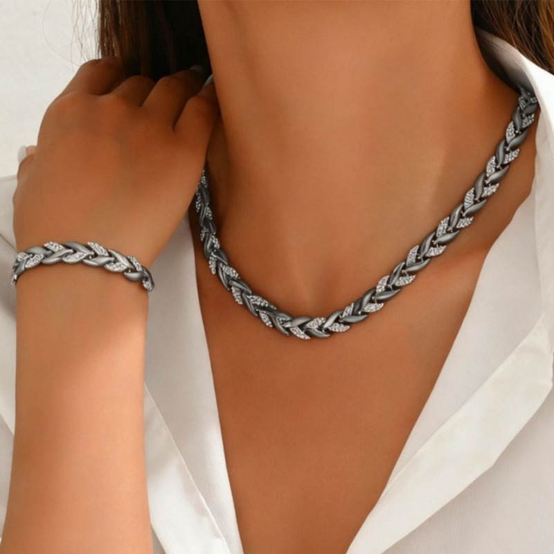 【🎁📿Ružový náhrdelník zadarmo🎁】💝Double Shine | Náhrdelník a náramok s listovými článkami