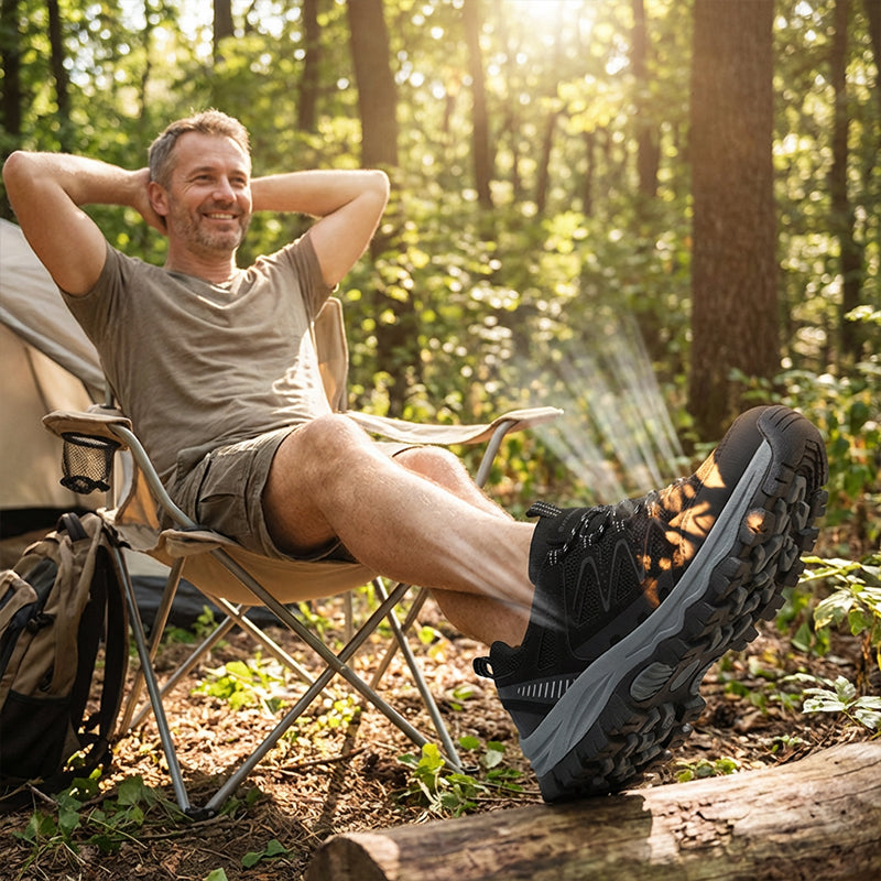 👟 Pánske ľahké turistické topánky - protišmyková, odolná podrážka