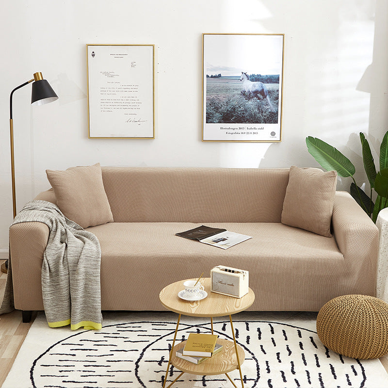 Žakárový pletený elastický poťah na pohovku