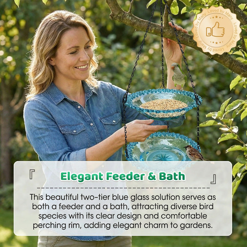 🐦🌧️Krmítko pre vtáky vo vintage štýle s kúpeľkou - možno zavesiť kamkoľvek, ľahko sa plní. Priláka drozdy a modrinky. Ideálne pre milovníkov prírody. 🏡✨