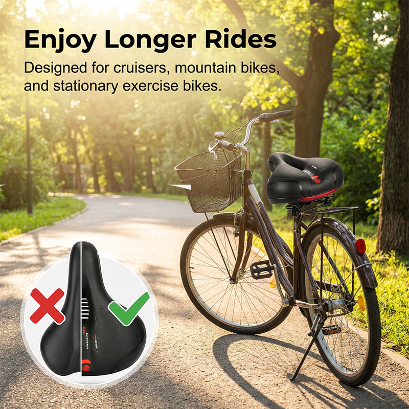 🚲 Ergonomické sedlo na bicykel s pamäťovou penou - priedušné, tlmiace nárazy, pohodlné pre dlhé jazdy | Vhodné pre cestné, horské a mestské bicykle 🌬️✨💺