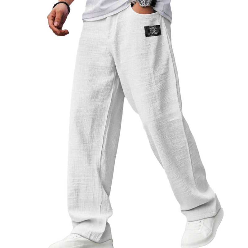 Priedušné nohavice rovného strihu pre mužov