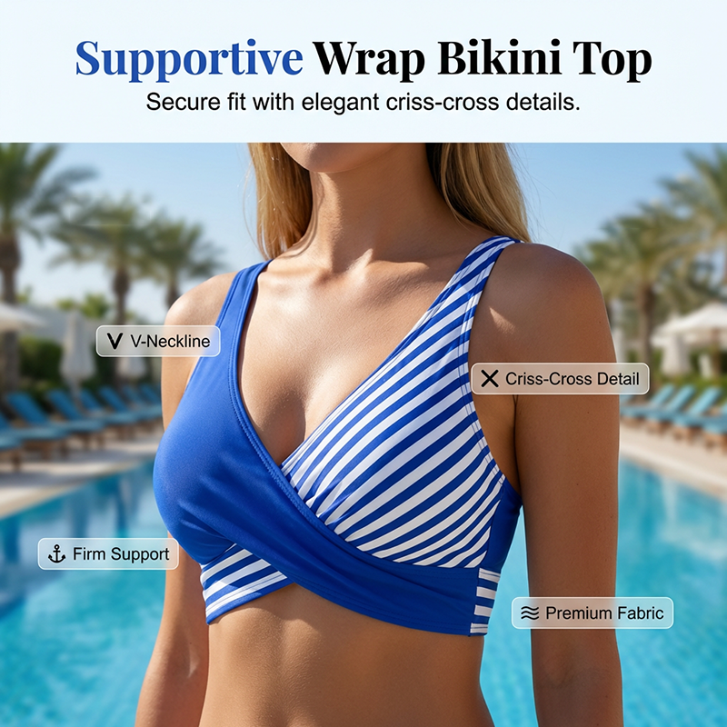👙 Farebne blokované bikiny S-3XL: Štýlové a tvarujúce dvojdielne plavky 🌊