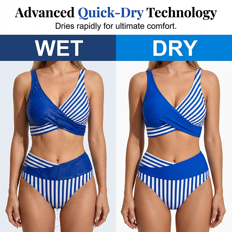 👙 Farebne blokované bikiny S-3XL: Štýlové a tvarujúce dvojdielne plavky 🌊