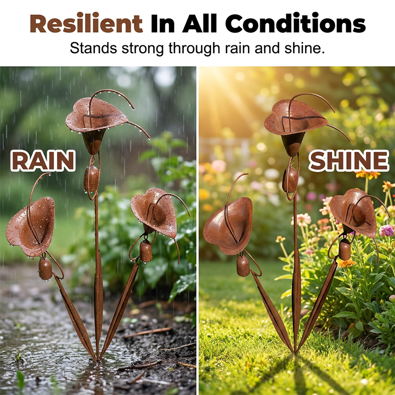 🎐Záhradný kolík s motívom kaly a zvončekom