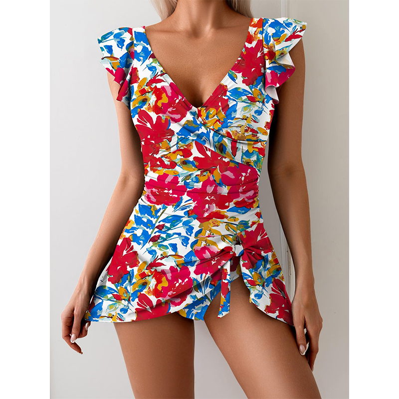👗 Plavky s výstřihem do V a staženým pasem 🌊