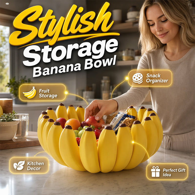 🍌 3D skleda za banane 2 v 1 – skleda za sadje in praktičen kuhinjski organizator