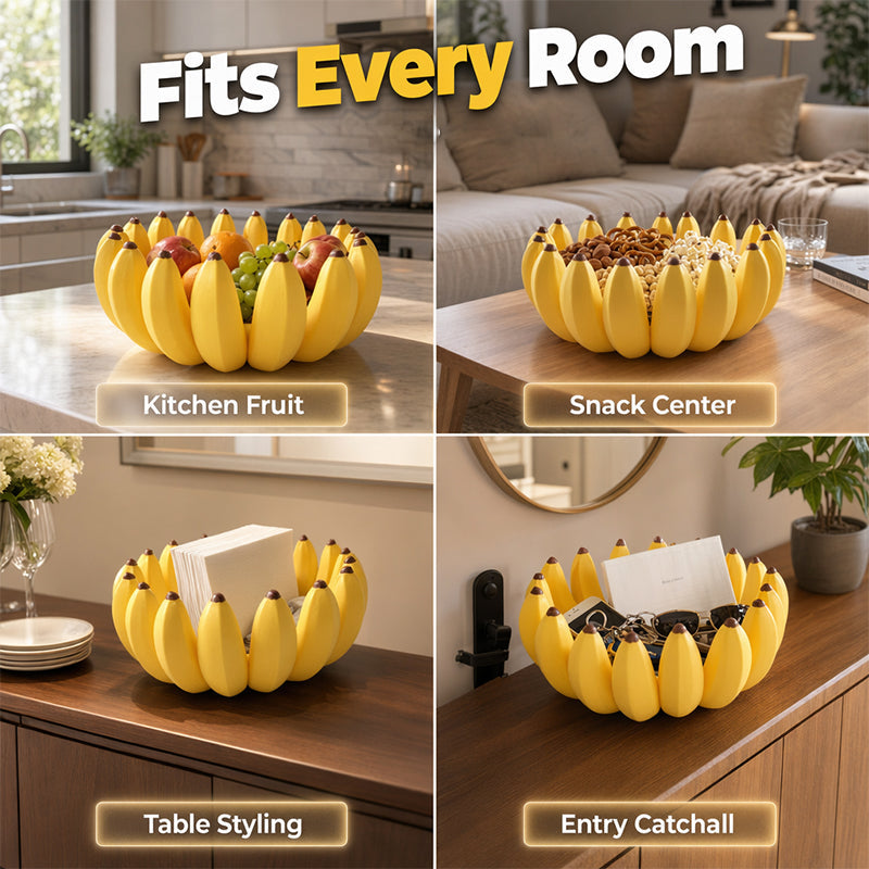 🍌 3D skleda za banane 2 v 1 – skleda za sadje in praktičen kuhinjski organizator