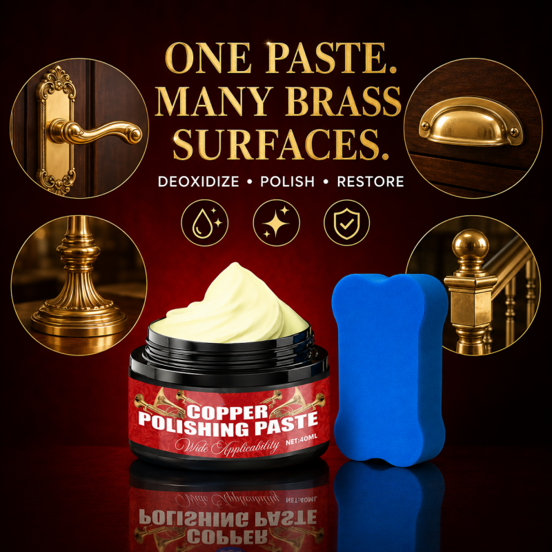 🧽✨Leštiaca pasta na meď a mosadz s hubkou🎺🛡️