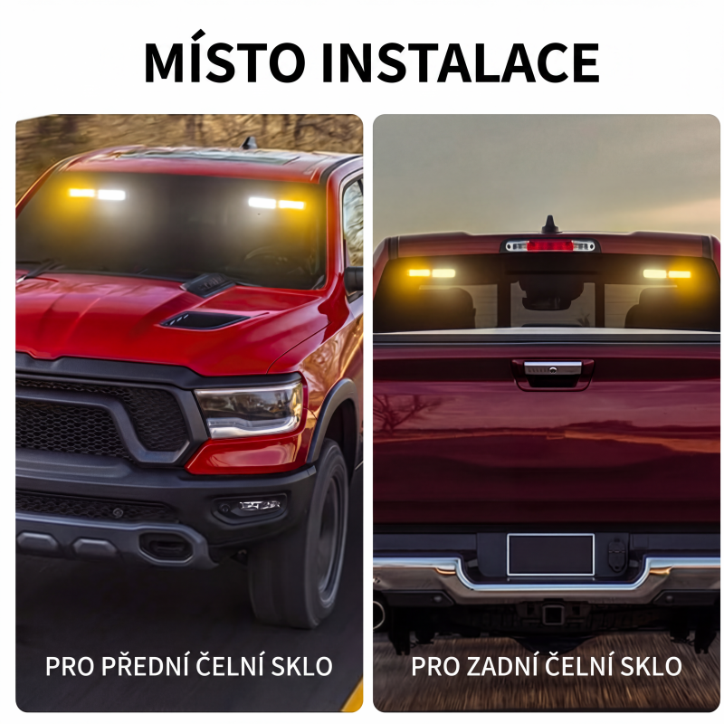 🚨 LED výstražné svetlo Vysoká viditeľnosť Silný LED lúč – Rozlúčte sa so slepým uhlom