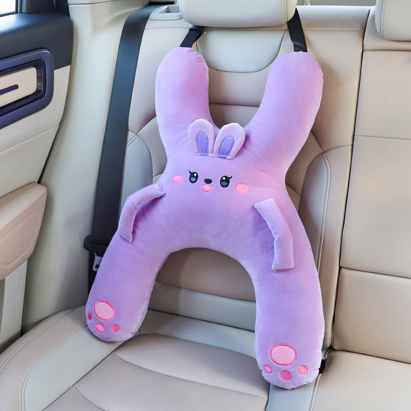 🧸 Mäkký vankúšik do auta v tvare písmena H pre malé deti – ergonomická opierka hlavy a krku pre deti