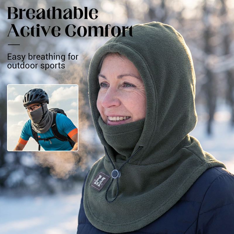 ⛷️❄️ Termoizolačná balaklava s tvárovou maskou a stiahnuteľným prievlakom – huba, krk aj uši v teple, 4 farby